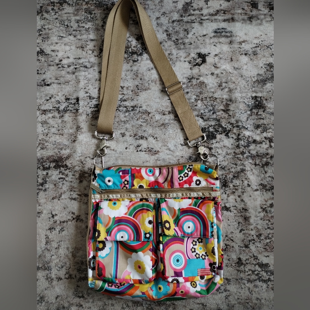 Lesportsac Multicolor Floral Crossbody Bag With Pouch - Picture 14 of 14